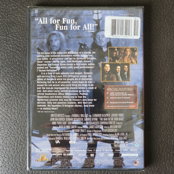 Nwt Man in the Iron mask dvd. Pg-13 - Picture 3 of 5